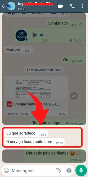 Elogio de cliente