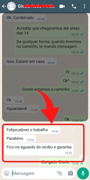 Elogio de cliente