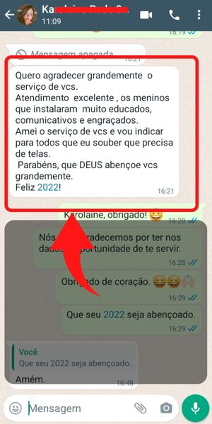 Elogio de cliente